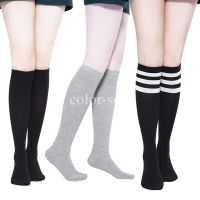 【LZ】✱  Meias de compressão Preto Branco Lolita Meias Mulher Meias de Cor Sólida Na Altura Do Joelho Meias Altas Longas JK Moda Kawaii Cosplay Meias Sexy