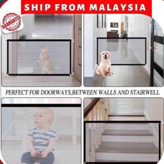 Pet Gate Baby Gate Magic Mesh Pet Gate Enclosure Fences Adjustable