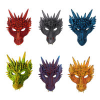 [Woow Kids] Half Face 3D Animal Dragon Halloween Carnival Party Mask Fierce Dragon Pu Foam