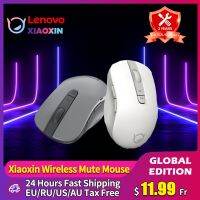 Lenovo Xiaoxin เมาส์ไร้เสียง BT ไร้สาย,1600DPI 3.0บลูทูธ/5.0 Smart Sleep Ftion เมาส์สีเข้มสำหรับ Windows 7 8 10