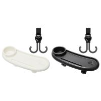 Upggraded Baby Tray With Hooks Set Universal Tray For Stroller Partition Storage Child Tray Armrest Black