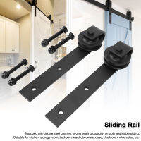 1 คู่ Mute Carbon Steel รางเลื่อนรางลูกรอก Track Rail Roller ชุดเลื่อน Barn ประตูฮาร์ดแวร์ Kit