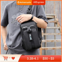 Mens New Multifunctional Business Bag Wear-resistant Nylon Simple Daily Mobile Phone Bag Outdoor Riding Messenger Pack Wallet