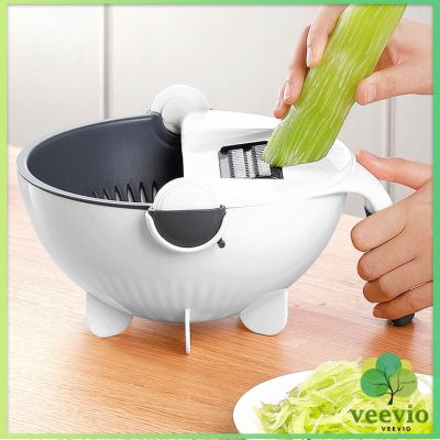 Veevio เครื่องหั่นผักผลไม้ หันได้รูปแบบสวยงาม ชุดเครื่องหั่นผักผลไม้ เครื่องหั่นผักอเนกประสงค์ Vegetables Chopper &amp; Slices Sets มีสินค้าพร้อมส่ง