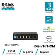 D-LINK DGS-F1006P-E - Bộ chia cổng mạng 250M 6 cổng 10 100 1000 4 cổng PoE