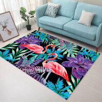 Fashion Flamingo Tropical Leaf Leaves Printed Carpet Bedroom Large Area Rug Non-slip For Living Room Home Alfombra Tapis Salon