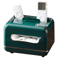 Tissue Boxes with Remote Control Holder Multifunctional Tissue Paper Storage Box Home Office Countertop Organizer
