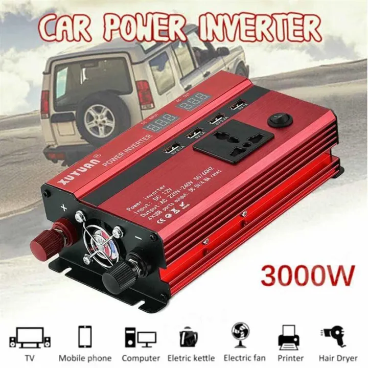 Modified Sine Wave Voltage DC 12V To AC 220V 3000W Car Transformer