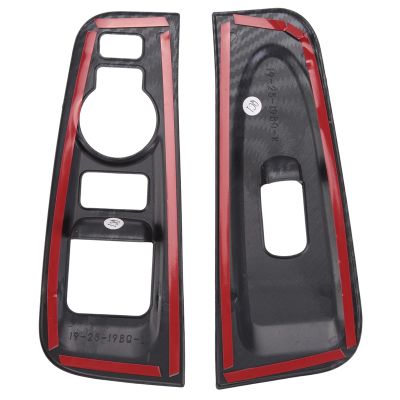 2Pcs ABS Carbon Fiber Window Armrest Trim Cover for Grand Starex H1 2019 2020 Car Interior Accessories
