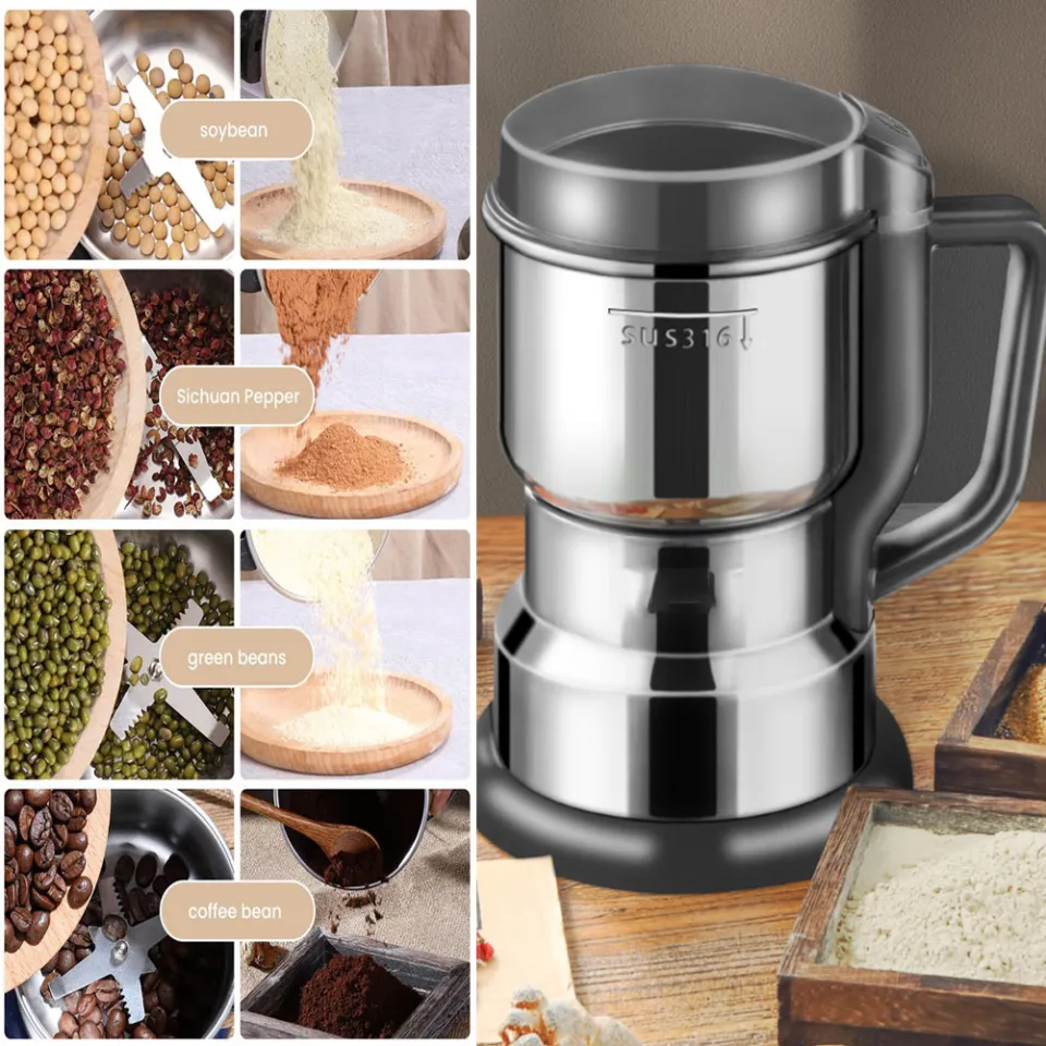 High Power Electric Coffee Grinder Kitchen Cereal Nuts Beans