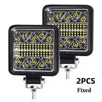 RXZ 4inch 102W Fog lights led light bar work light 34 SMD Round Square Strobe LED Off Road For Truck SUV 4WD ATV Jeep Tractor