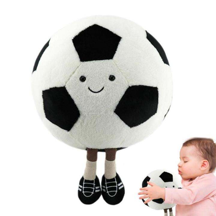 plush-football-ball-smile-basketball-plush-toy-cute-ball-pillow-car-home-football-doll-smiley-ball-vent-throw-doll-indoor-decor-workable