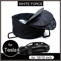 For Tesla Model 3Y 1819 Inch Wheel Cover Bag Storage Carrying Bag Oxford Cloth Hubcap Storage Container Hubcap Storage Bag