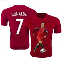 shirt (สต็อกเพียงพอ) 2023 new NEW the children of portuguese national football team ronaldo T SHIRT coolคุณภาพสูง size:S-5XL