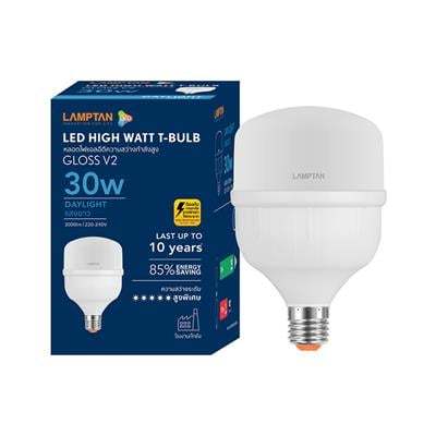 "Buy now"หลอดไฟ LED 30 วัตต์ Daylight LAMPTAN รุ่น HIGH WATT GLOSS E27*แท้100%*