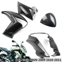 ABS Carbon Motorcycle Fairings Radiator Cover For Kawasaki er6n 2009 2010 2011 ER6N ER-6N Injection Fairing Bodywork Infill Trim