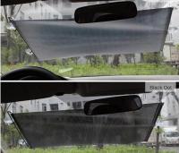 50x125cm UV proof Car Windshield Sunshade Black Dots Retractable Thermal Insulation Shrinkable Retractable Sunshade Curtain