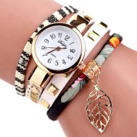 （A Decent035）Duoya 2021แฟชั่น LadiesWomen LuxuryFabric Gold Wrist For Women BraceletSportClockGift