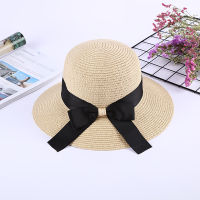 [hot]2019 new summer sun cap women straw hat with bow visor fashion hat