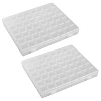 2X 56 Grid Storage Tool Diy Removable Clear Plastic Organizer Nail Art Rhinestone