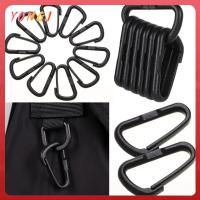 YONGJ 10/20pcs Quickdraws ปีนเขาตั้งแคมป์เดินป่า กลางแจ้ง Snap Clip ตะขอขวดน้ำ พวงกุญแจ D Carabiner