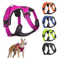 Reflective Strong Pet Dog Harness For Dogs Training Vest Medium Big Dogs Adjustable Outdoor Protective Harness Dog Supplies New Collars