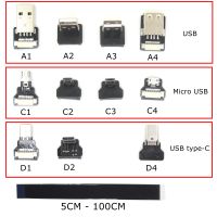 Ffc Micro Type-C Usb Fpv บางแบนนุ่มยืดหยุ่น Fpc สายเคเบิล Otg เอาท์พุต Av สำหรับ Fpv ไม้เซลฟี่ไม่มีก้าน Gimbal Monmonitor