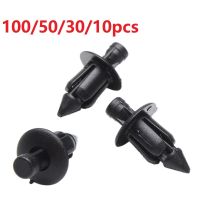 【CC】♝  100/50/30/10pcs Fastener Clip 6mm Rivet Screw Trim Panel Retainer Motorcycle Car Accessories