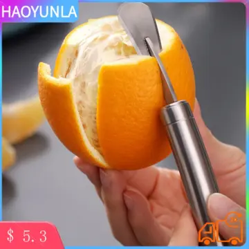 Orange Peeler Tools Plastic Orange Peeler Citrus Remover Easy Open Citrus Lemon Citrus Peel Cutter(orange 2 Pack)