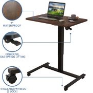 Mxtark 28 inches Portable desk Mobile desk Electric lifting desk Height
