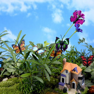 ruyifang 4X Butterfly Miniature Fairy Garden เครื่องประดับกระถางต้นไม้ CRAFT dollhouse Decor DIY