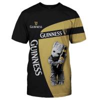 IN STOCK XZX) Pop (ALL Drinking Patter Unisex Top 3D Printed GUINNESS T Shirt Men Women 06 (FREE NAME PERSONALIZED)