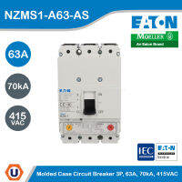 EATON Molded Case Circuit-Breaker (MCCB) 3P, 63A, 70kA ที่ 415VAC รหัส NZMS1-A63-AS สั่งซื้อได้ที่ร้าน Ucanbuys