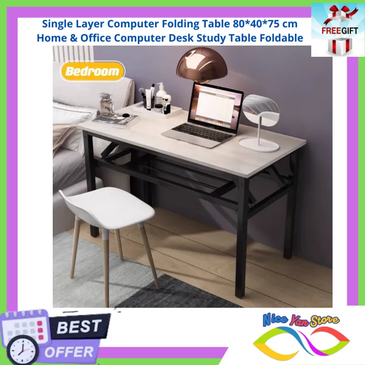Single Layer Computer Folding Table 80*40*75 cm Home & Office Computer
