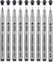 Stylos à encre noire imperméables pour dessin à lencre pour Documents de croquis dessin animé bande dessinée Illustration dartiste stylos dart à pointe Fine