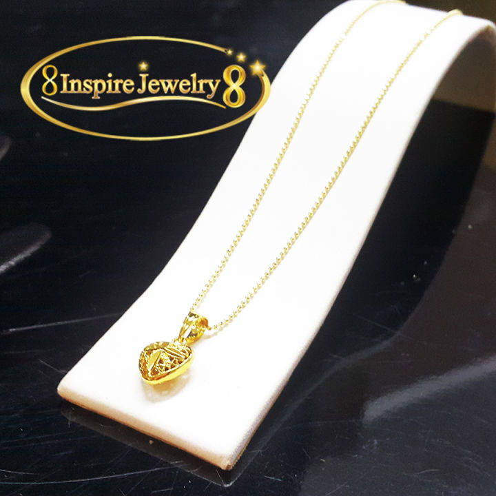 inspire-jewelry-จี้รูปหัวใจฉลุลายพร้อมสร้อยคอจิวเวลลี่