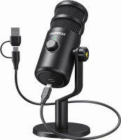 MAONO USB Dynamic Microphone, Podcast Recording Microphone with Gain Knob, Plug &amp; Play, Metal Structure, Voice-Isolating Technology, Cardioid Studio PC Mic for Streaming, Vocal, Home Studio-PD100U