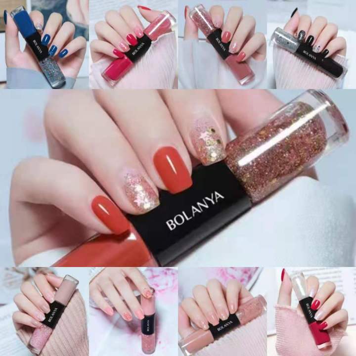 sf-พร้อมส่ง-สีทาเล็บ-สีทาเล็บกึ่งเจล-สีทาเล็บ2in1-น้ำยาทาเล็บ-สีสวย-แห้งไว-แพคคู่-ยาทาเล็บ-ไม่ต้องอบ-ล้างง่าย