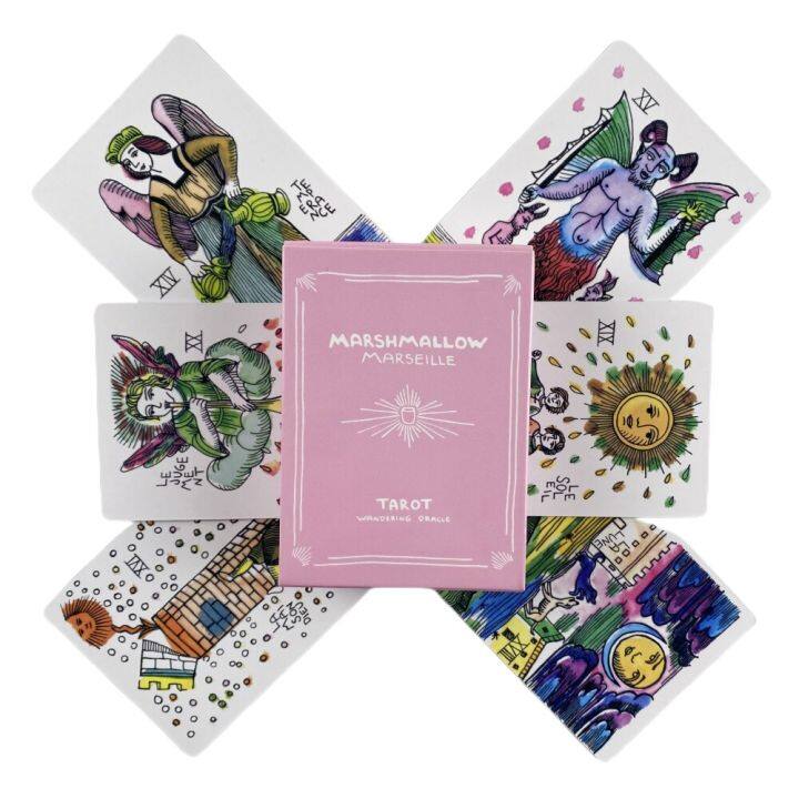 q14-58 Marshmallows Marseille Tarot Card Deck Oracle English