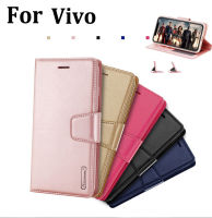 สำหรับ Vivo V29 V27 V27e V25 5G/V25e Y35 Y22 Y22S ถุงมือหนังแกะแท้เคสแบบพับปิดได้ซองกระเป๋าสตางค์หรูเคส