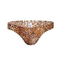 Mens Leopard Print Underwear Mens T-Back Exciting Pouch T-Shaped Panties Narrow Edge Pants Sexy Mens Ding Pants