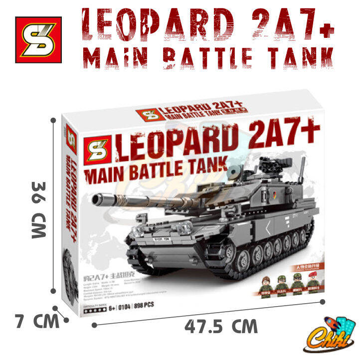 ตัวต่อ-leopard-2a-main-battle-tank-รถถังสีเทา-sy0104-จำนวน-898-ชิ้น