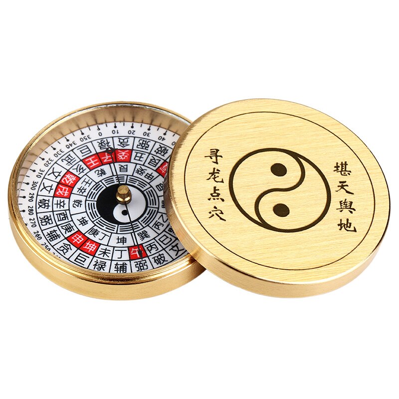 Retro Chinese Compass Feng Shui Tool Ancient Compass Collectables 5.91inch 