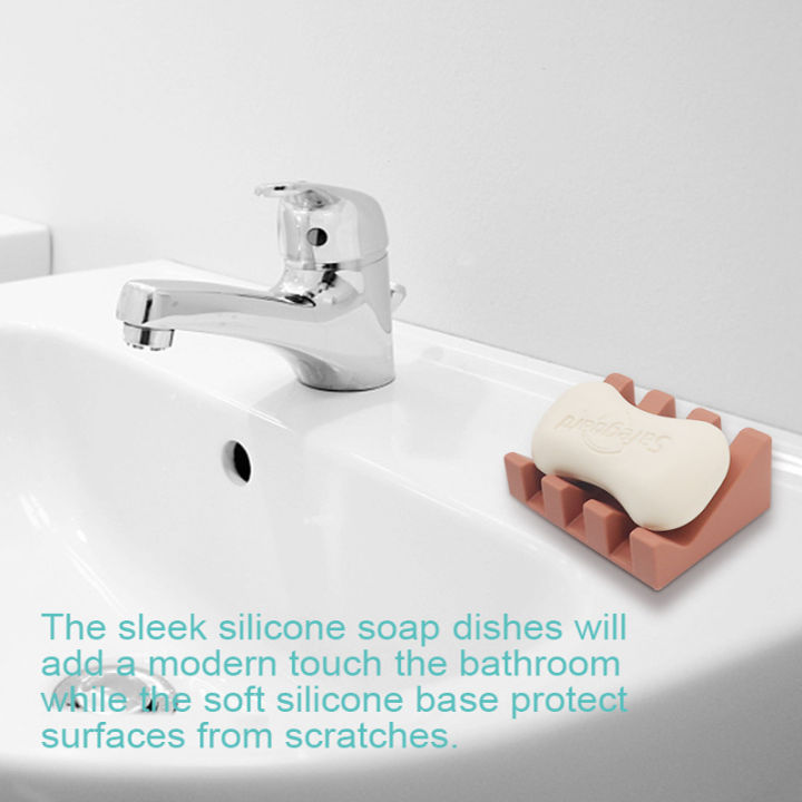 no-punching-soap-pad-soap-holder-diversion-type-drainage-soap-rack-silica-gel