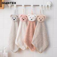 【ขายร้อน】 XueHua❉ GIANTEX Lovely Super Soft Absorbent Microfiber Hand Towel Hanging Bathroom Kitchen Towel Cleaning Cloth 30X30Cm U2111