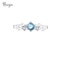 Thaya Magic Colorful Stone Women Rings Original Design 925 Silver Eleglant Rings Free Size Classic Enagement Jewelry Gifts