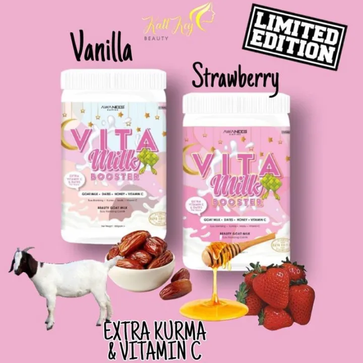 Vita Milk Booster Vanilla , COKLAT , APPLE & Strawberry 550g | Lazada