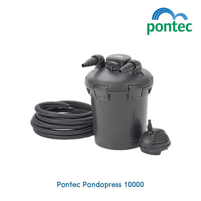 Pontec PondoPress Set 10000 ชุดกรองนอกบ่อแบบมีแรงดัน รุ่น PondoPress Set 10000 เหมาะสำหรับบ่อน้ำพุขนาด 10 ตัน หรือบ่อเลี้ยงปลาขนาด 5 ตัน