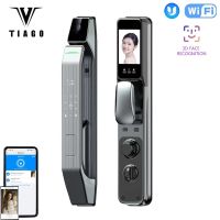 Finger Vein Smart Wifi Door Lock 3D Face Recognition Smart Lock Fingerprint Biometric Card Key Digital Lock Home Smart Door Lock TV Remote Controllers