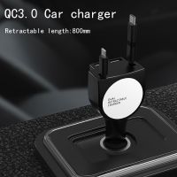 2021 Hot Selling 36w Fast Charging Retractable USB Car Charger with Cable for Apple, Samsung, Xiaomi